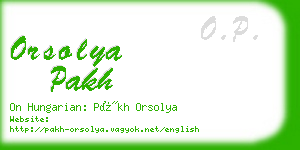 orsolya pakh business card